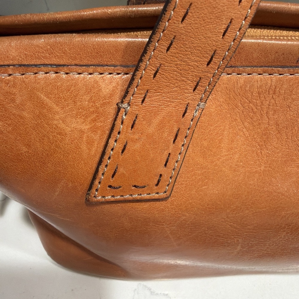 Fossil 1954 Sedona Brown Leather Satchel Handbag ZB9095 Vintage Top Handle - Picture 5 of 14